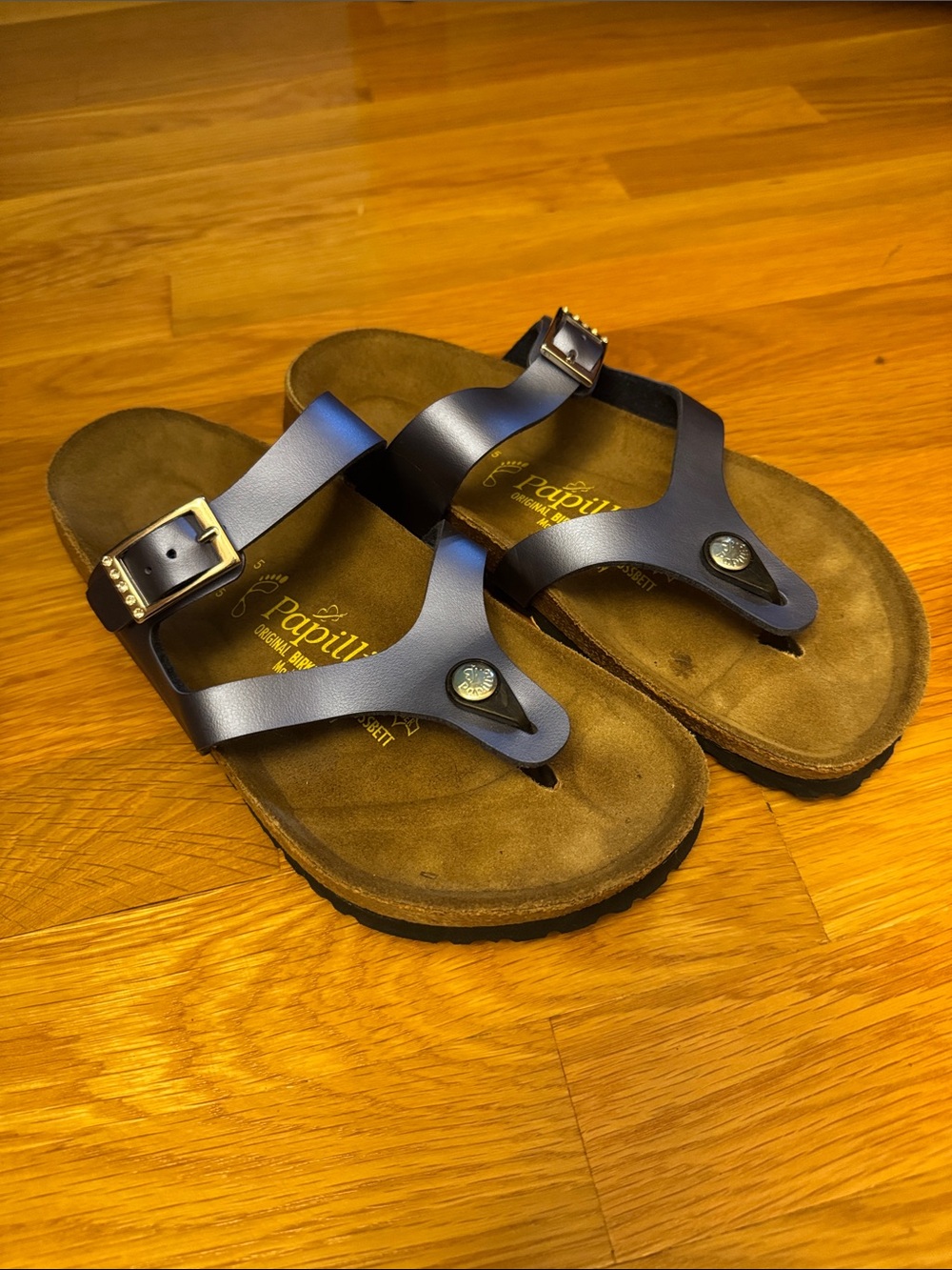 Size 38 - Birkenstock Papillio Sandals - Rhinestone Buckle, Soft Footbed - NWOT